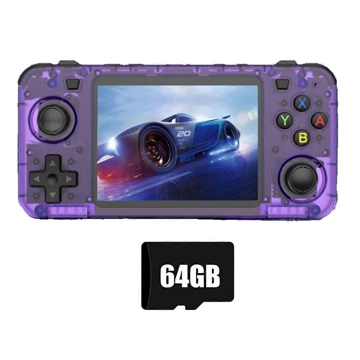 Console Portátil Retrô R36h com Mais de 20.000 Títulos Clássicos, Tela de 3,5 Polegadas, 64gb AQUAFORGE