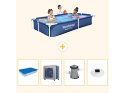 Bestway Piscina Bestway Steel Pro Retangular - 221x150x43 Cm - 5-peças S106