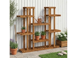 Vidaxl Suporte Para Plantas Natural 123 X 25 X 114,5 Cm