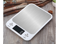 Balança de cozinha digital Slowmoose White com controle de toque, 1 GA, 10 kg, carregamento USB