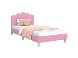 Estrutura de Cama Infantil com Cabeceira Rosa 80x200 cm MAISON EXCLUSIVE