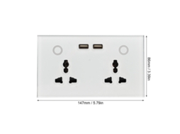 Interruptor Sensível Ao Toque Com Painel De Vidro Da Laxiscreed, Wi-fi E Carregador Usb Integrado
