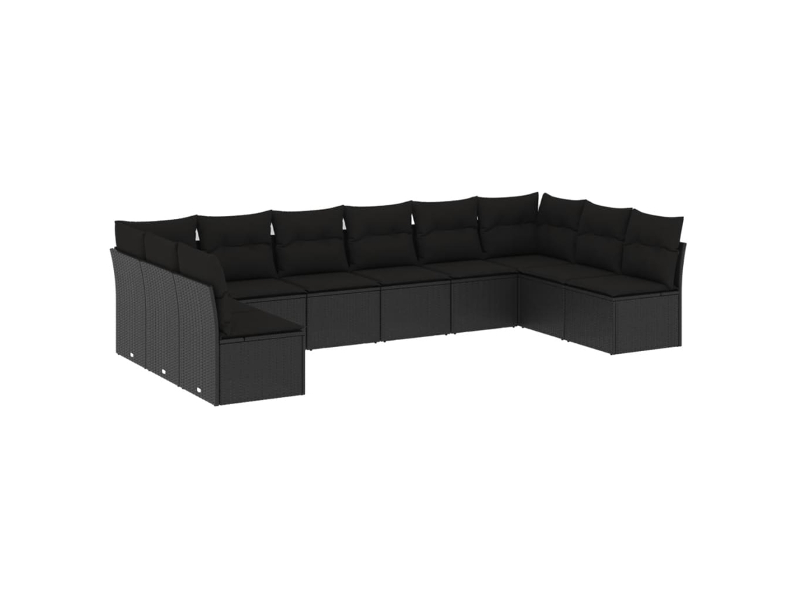 Garden Sofa Set, Garden Sofa Sets Vidaxl Preto Rattan / Vime (n/a)