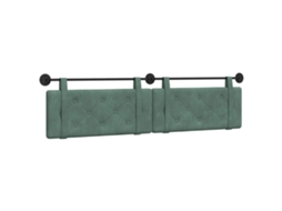 Conjunto 1 Cabeceira Suspensa Vidaxl Verde Veludo (210 X 55 X 5 Cm)