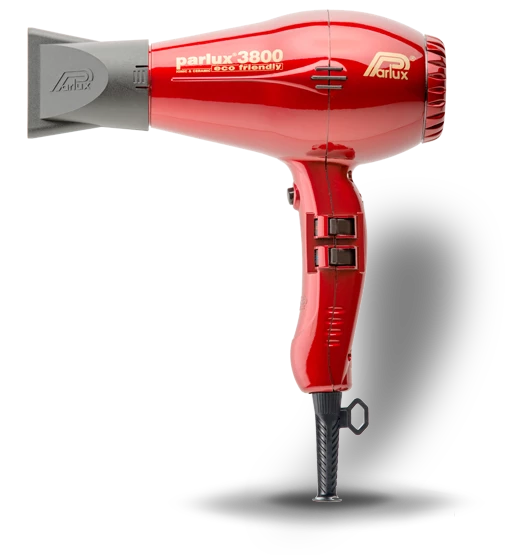 Secador de Cabelo ECELEN Parlux3800 Vermelho Profissional com Íon Cerâmica Secador de Cabelo Ecológico 1600 W 3 Níveis de Temperatura