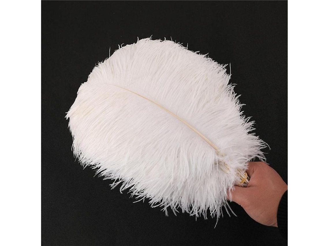 2026 plumas de Avestruz Grandes 30 35cm para Decoración de Bodas Y Fiestas 1 50 Unidades 1 Peça Blanco