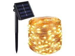 Lurelia Fio Luminoso Em Cobre, Solar, 32 M, 300 Leds, Roxo, 8 Modos, 1 Peça