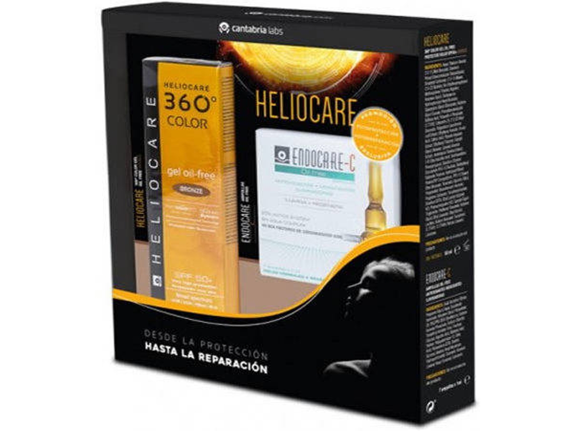 Pack HELIOCARE 360º Cor  Gel Oil-Free SPF50 Bronze 50 ml Set 2Pz