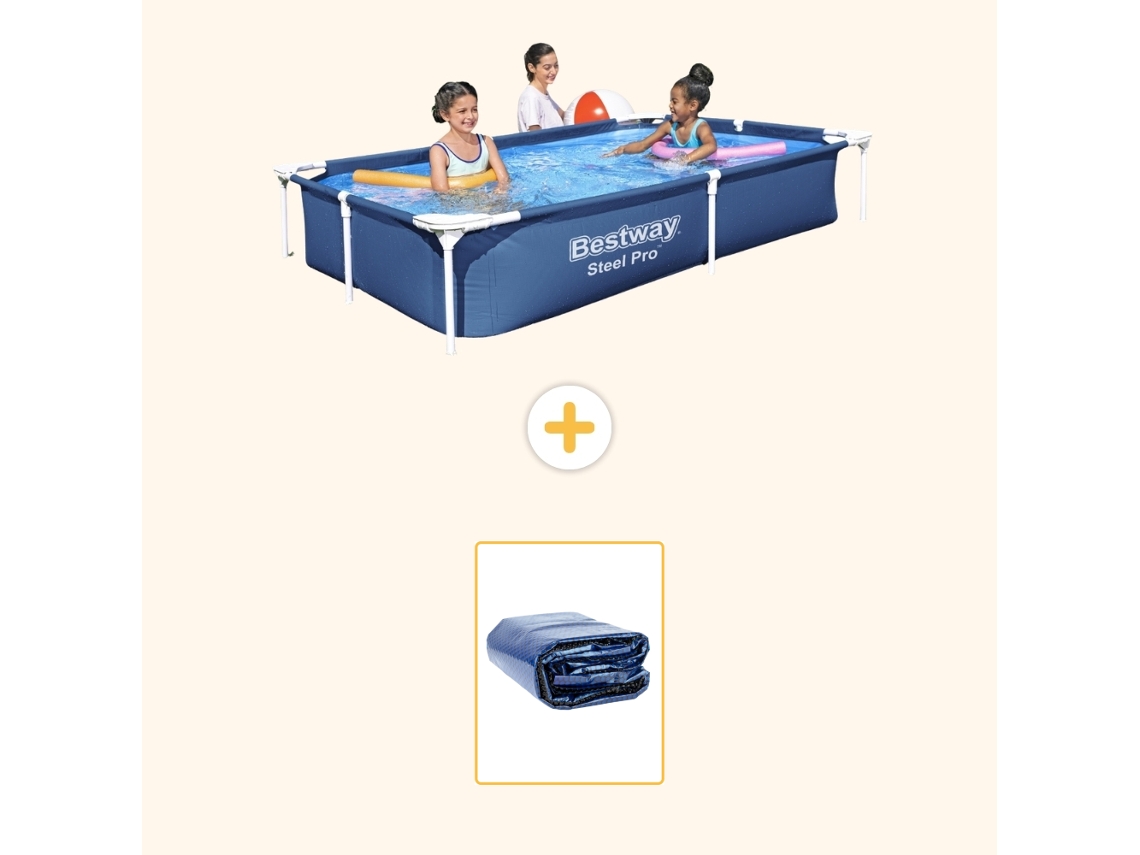 Bestway Piscina Bestway Steel Pro Retangular - 221x150x43 Cm - 2-peças S22288