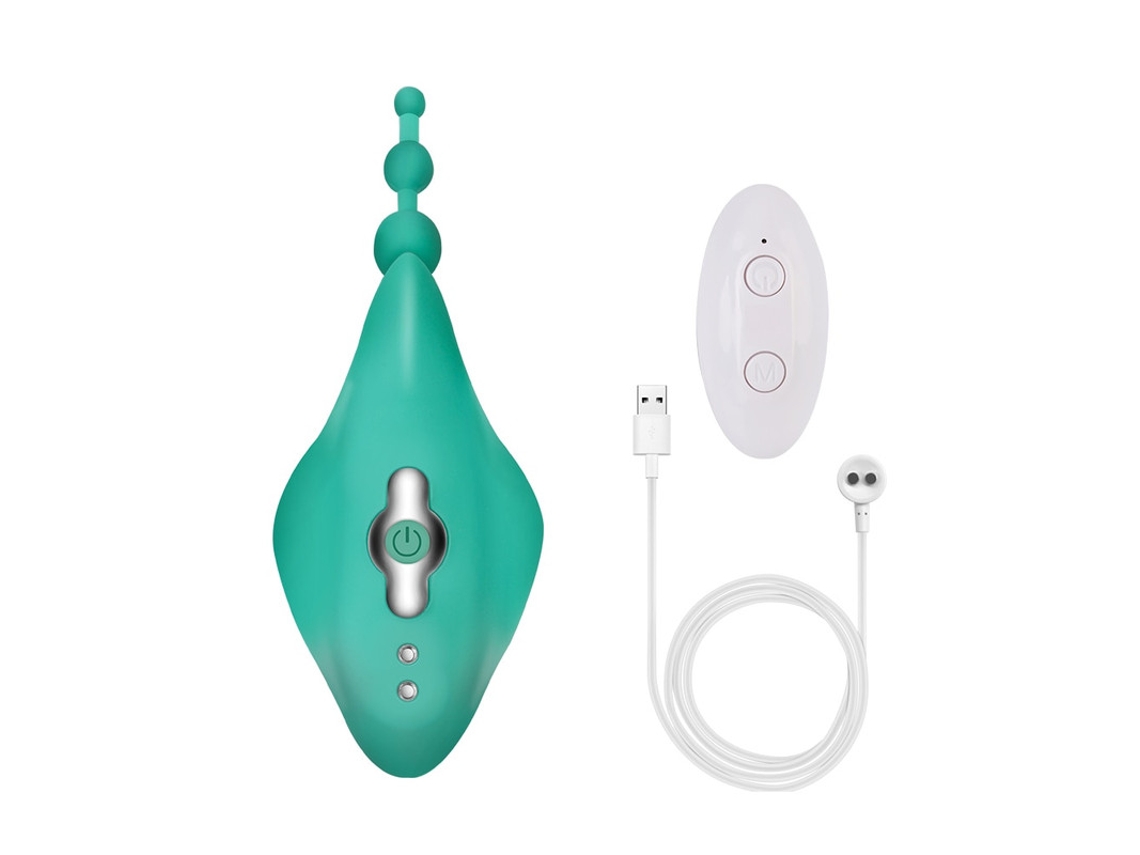 Vibrador De Massagem De Silicone Vestvel Com Controle Remoto Sem Fio Com 10 Modos Para Mulheres (verde) Yizhood