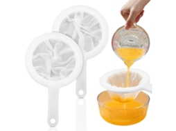 Pacote Com 2 Unidades, Rede Filtrante De Nylon Malha Fina, Para Filtrar Suco, Leite, Leite De Soja, Café, Mel, Vinho E Iogurte(malha 400)
