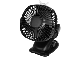 Ventilador Carrinho 5000mah 4 Velocidades 360° Preto Yizhood