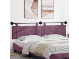 Vidaxl Cabeceira Suspensa Roxo Veludo