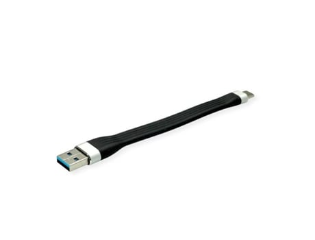 Cabo ROLINE (USB-A e USB-C - 0.11m - Preto)