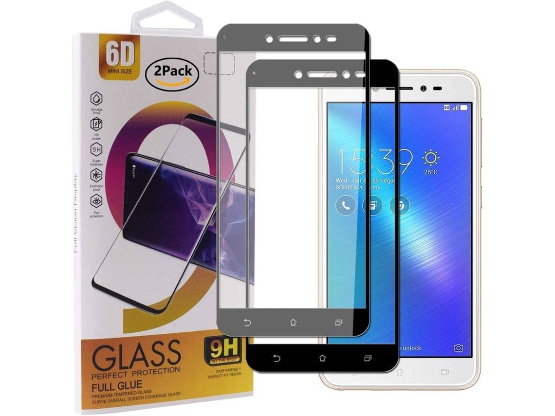 Película Vidro Temperado Asus Zenfone Live ZB501KL HONGWE. Cobertura Completa Preto