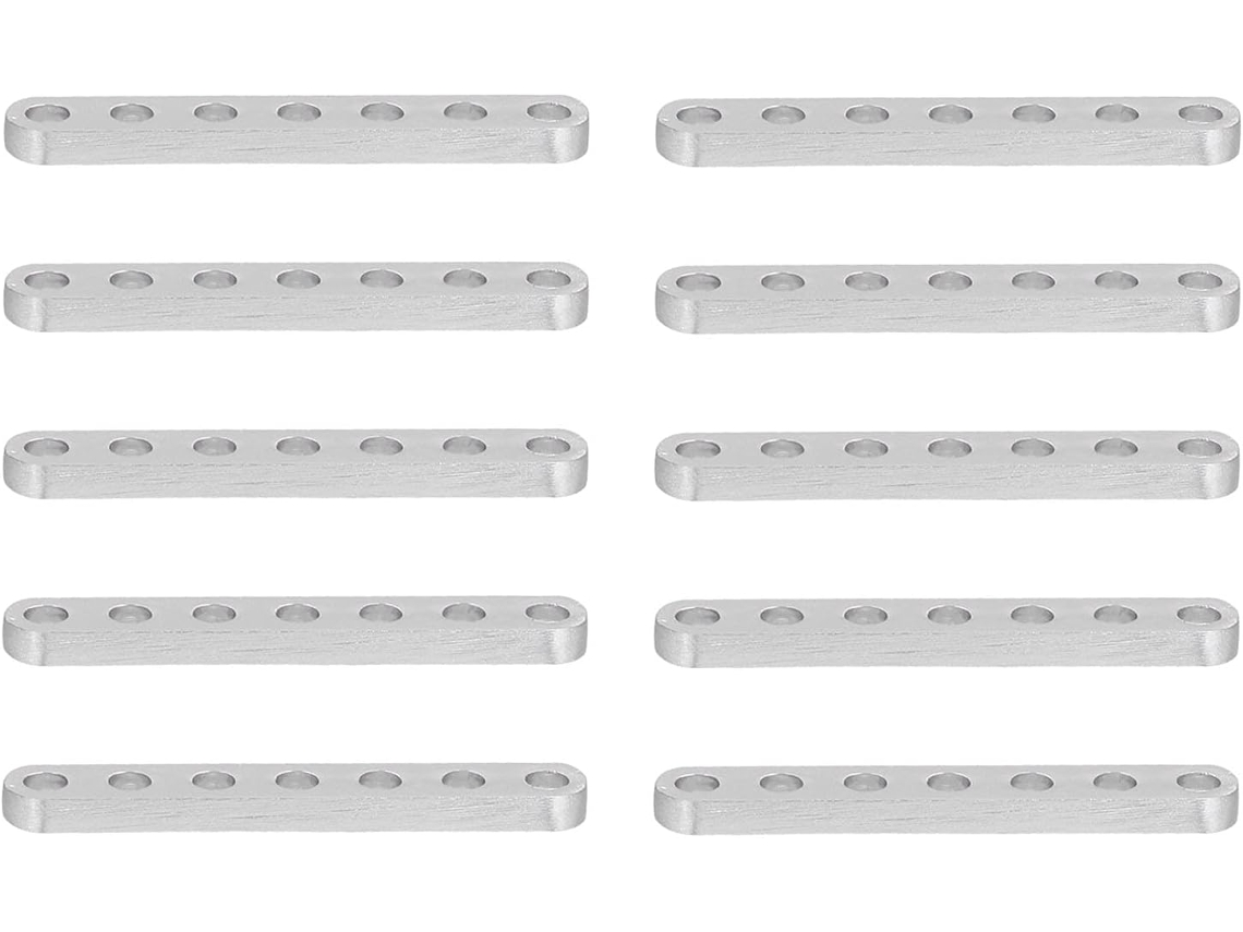 10 Peças De Suportes Planos Retos Alumínio 4x 8mm Para Montagem Robôs E Equipamentos Engenharia 3102-0007-0056