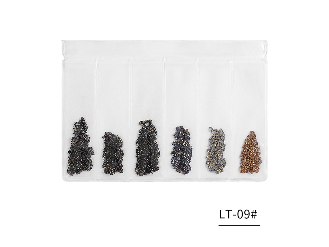 Decoração De Unhas Com Cadeia De Liga Colorida Tassels Estilo Punk Para Manicure Diy (09)