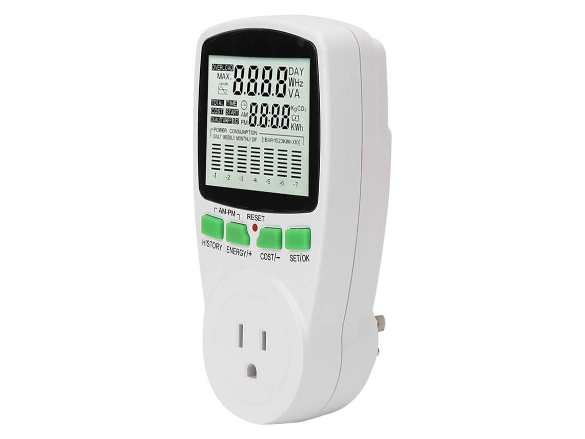 Monitor De Energia Plugue Medidor De Consumo Elétrico 0.000‑9999kwh 0‑16a