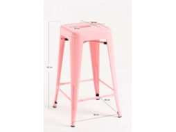 Banco Torix Baixo 65 Cm - Rosa