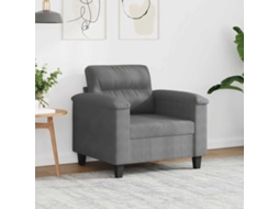 Poltrona de Sala - Cadeira de Descanso - Poltrona 60 Cm Tecido de Microfibra Cinzento escuro HARLANV1