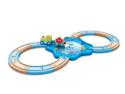 Conjunto De Trem De Madeira Hape Oceano Mundo Subaquático Brinquedos Sustentáveis