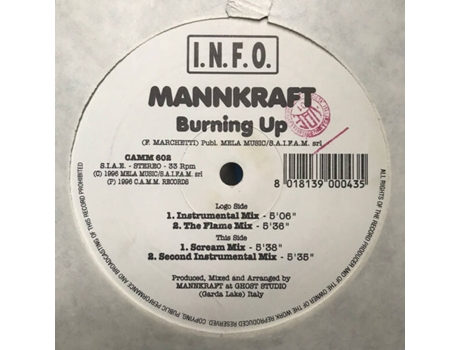 Vinil Burning Up C.a.m.m. Records