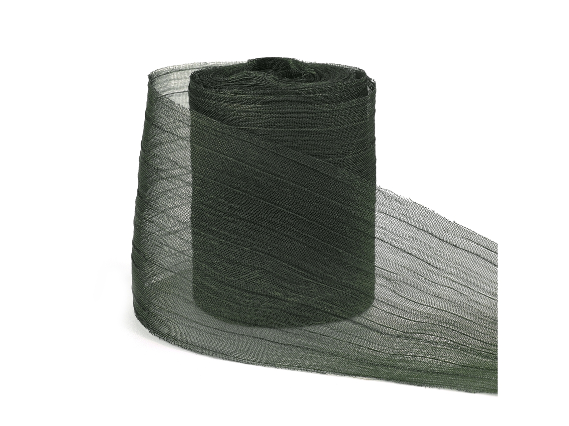 Fita de Lã Frisada de 4 Cm (5 Jardas), Ideal para Acessórios de Cabelo, Artesanato e Decoração. MDUG (verde)