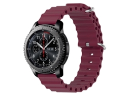 Pulseira De Silicone De Cor Sólida Estilo Oceano Para Samsung Gear S3 Frontier 22mm