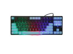 Aetheria teclado Gamer com Fio 87 Teclas Iluminação Colorida Design Ergonômico para Desktop e Notebook