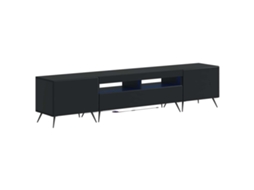Vidaxl Armário De Tv Led De 5 Peças Preto Derivados De Madeira