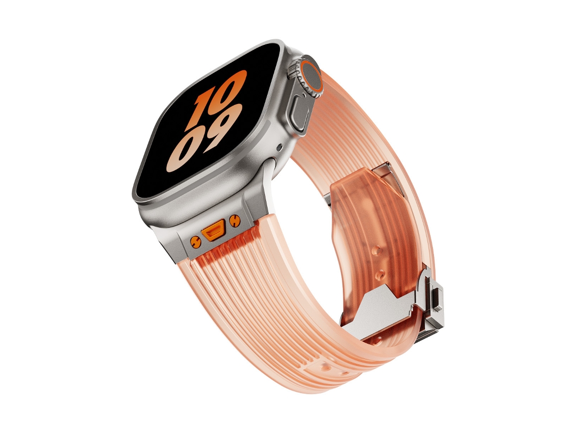 Bracelete de Couro Transparente para Apple Watch 42/44/45/49mm XIAOMOYU