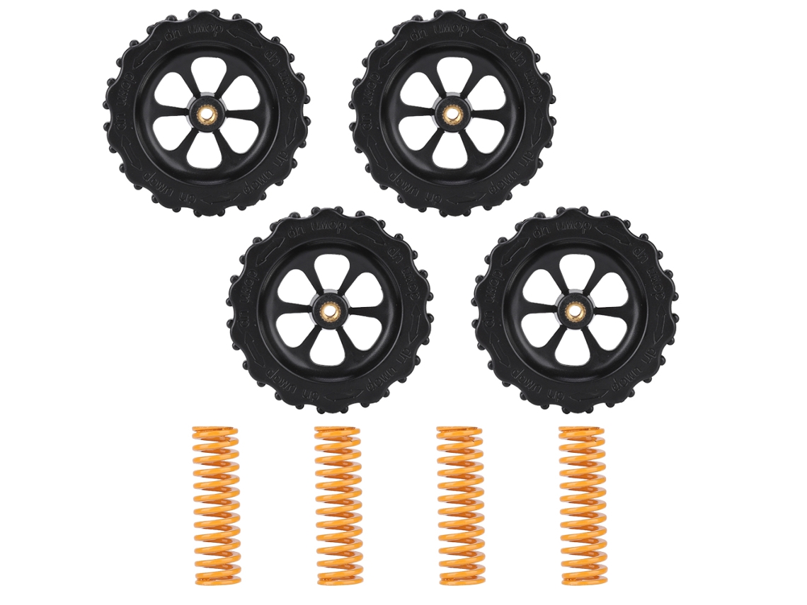 Kit de mola resistente ao calor e porca de nivelamento para cama aquecida de impressora 3D CR-10/Ender 3, dourado claro (mola amarela)