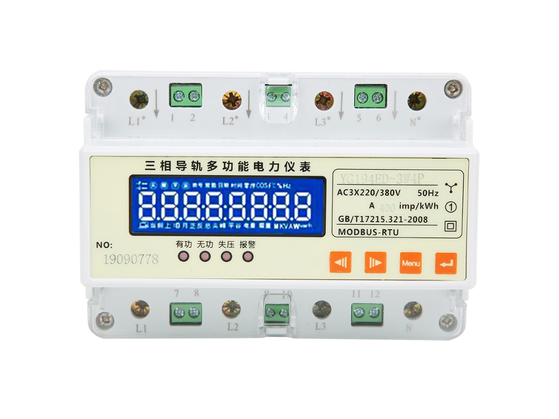 Medidor De Energia Digital Lcd Yg194es-3w4p Rs485 220v