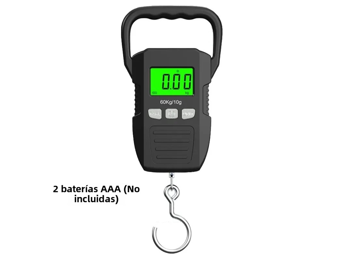 Balança Digital Portátil Lcd (alimentada Por Bateria), Capacidade De 60 Kg/10 G, Com Gancho.