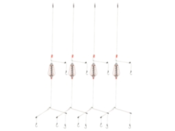 Cesta de Isca de Pesca de Cobre 30g com Ganchos 4 Unid