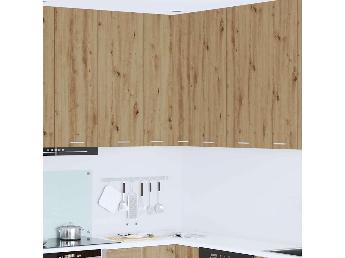 Vidaxl Armário Suspenso Carvalho Artesanal E Branco 57 X 57 X 100 Cm