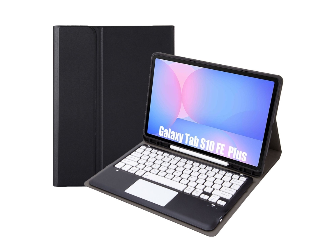 Lurelia Capa Com Teclado Bluetooth Para Samsung Tab S9fe + 12.4 Com Teclado De Toque Bluetooth