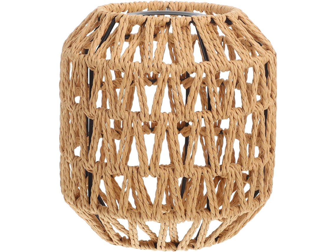 Luminária de Teto Rústica em Corda Trançada com Capa Decorativa para Lâmpada, Ideal para Sala de Estar. SFUSHOS