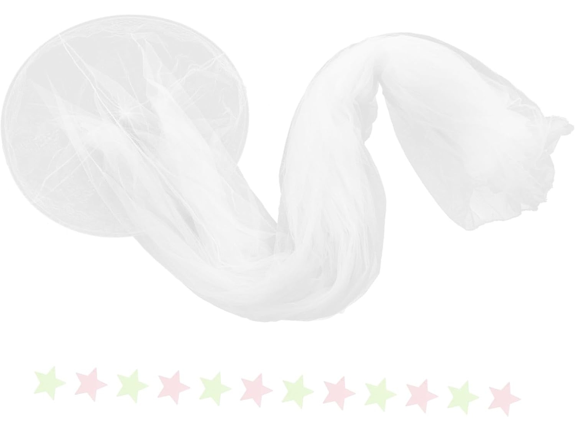 Mosquiteiro Decorativo Happyyami Para Cama Com Estrelas, Mosquiteiro Dobrável Para Camas, Proteção Leve E Respirável