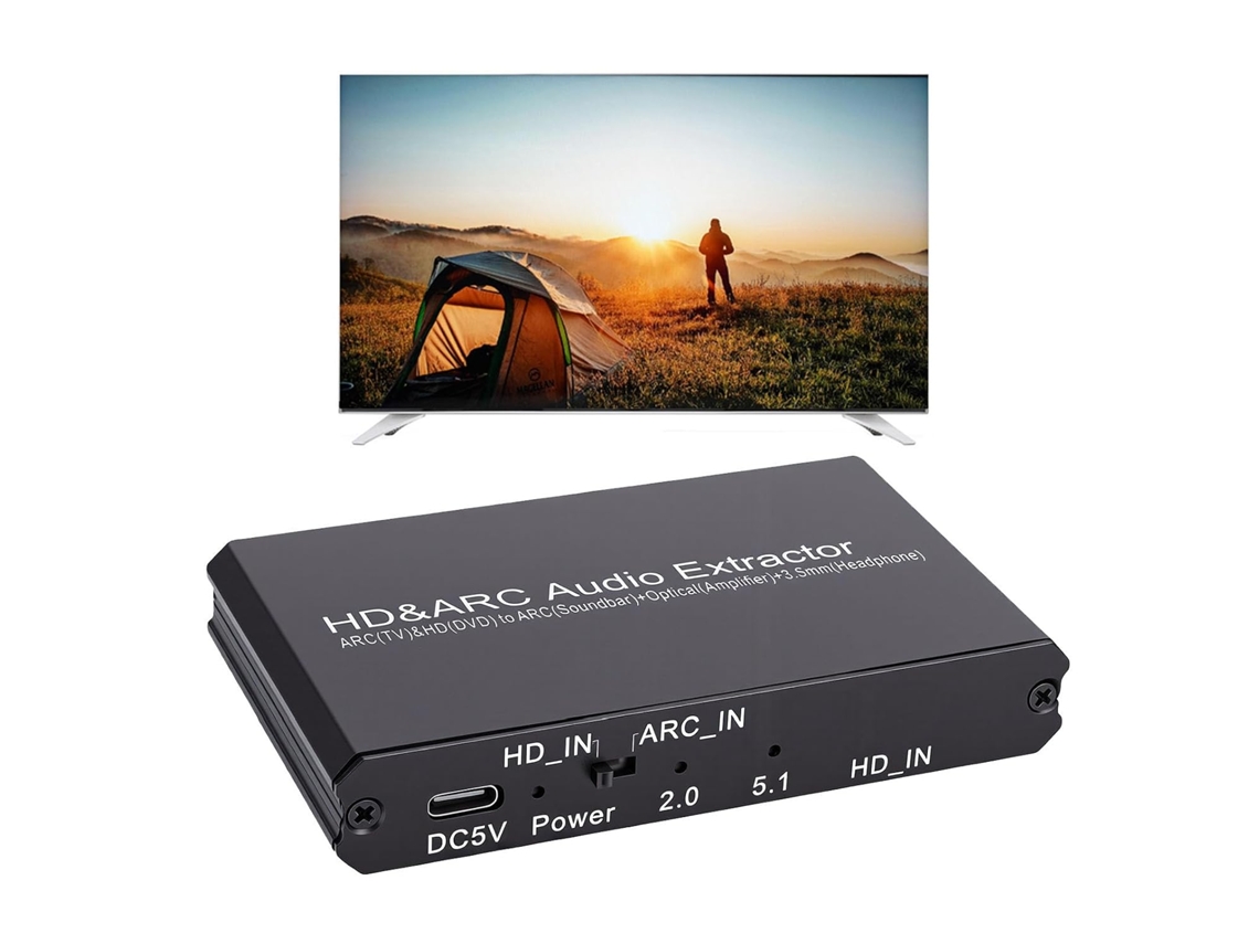 Extrator De Áudio Multimídia Hd Para Tv, Dvd E Home Theater