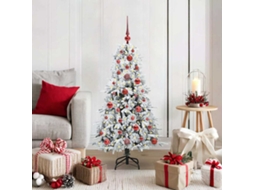 Vidaxl Árvore De Natal Articulada Artificial Branco 120 Cm Pe E Pvc