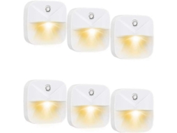 Luz Noturna De Indução Led Com Sensor De Luz Suave Energia Econômica Para Quartos Closets Cozinhas Banheiros
