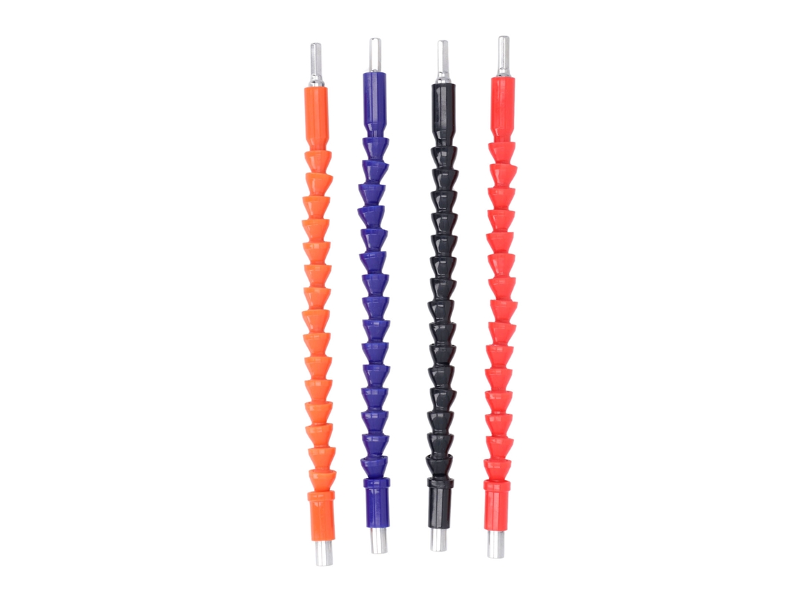 Kit com 4 extensões flexíveis para brocas de 11,6 polegadas e 1/4 de polegada (6,35 mm) para CHABERLU
