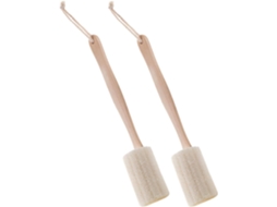 Conjunto De 2 Escovas Madeira Veemoon Para As Costas Com Cabos Longos, Esfoliação Suave E Fácil De Usar, Acessórios De