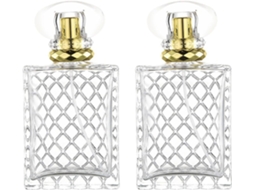 Conjunto de 2 Frascos de Perfume de Vidro Vazios - Spray Recarregável 100ml