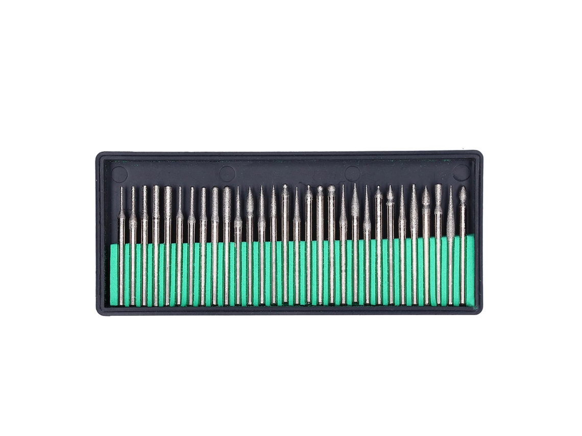 Conjunto De 30 Brocas De Esmeril Para Polimento E Gravura Com Cabo De 3mm - Ferramentas De Esmeril