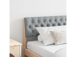 Vidaxl Cabeceira Estofada Cinzento-claro 180 Cm