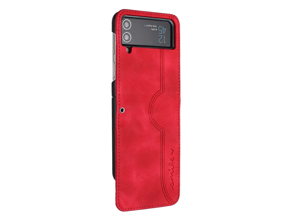 Capa De Celular Em Couro Sintético Com Estampa De Coração Para Samsung Galaxy Z Fold4 5g