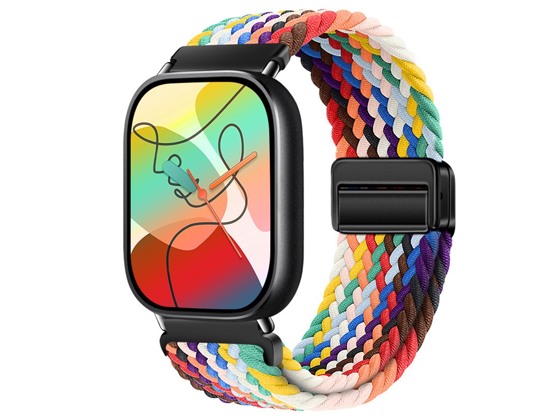 Pulseira magnética trançada em nylon compatível com Xiaomi Mi Band 10 Pro, Huawei Fit 3 4 5 4 Pro 5 Pro, Redmi Watch 6-arco