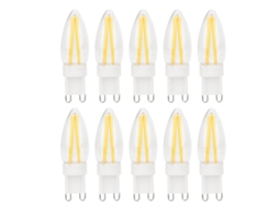 2026 10 Lâmpadas LED G9 3W Luz Branca Quente Base de 2 Pinos Acessórios de Iluminação para Lâmpadas AC110V